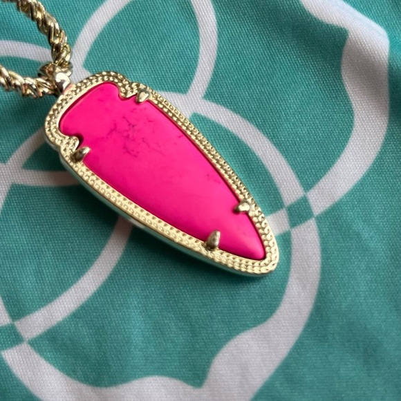 Kendra Scott Long Sky Pink Gold Arrowhead Jewelry - Picture 2 of 3